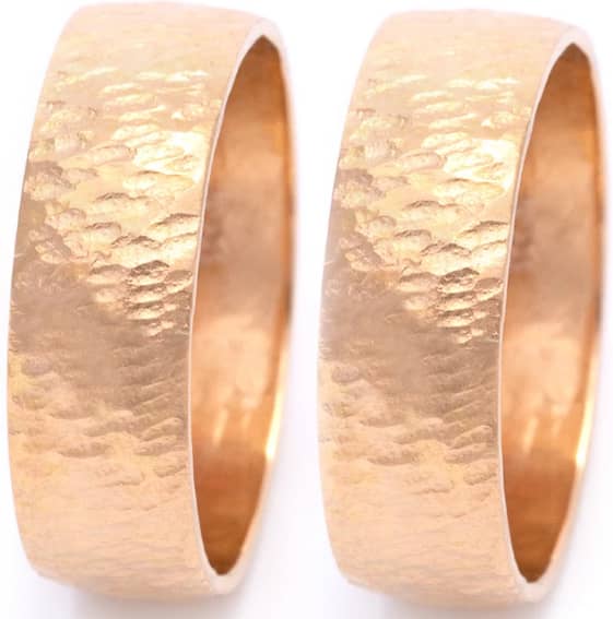 ALIANZAS ORO 18K MOD: Martele