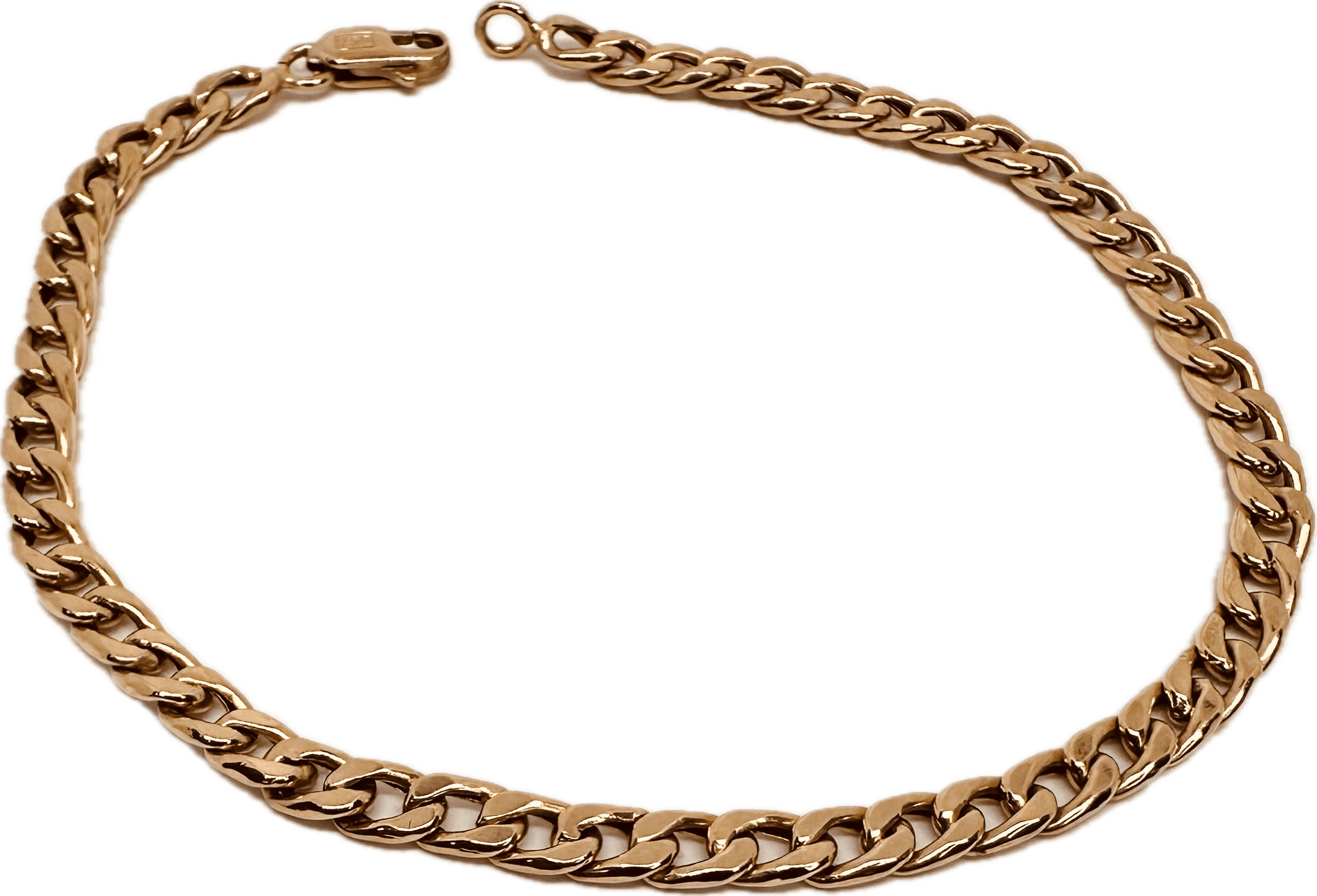 PULSERA CUBANO ORO 18K - ROJO